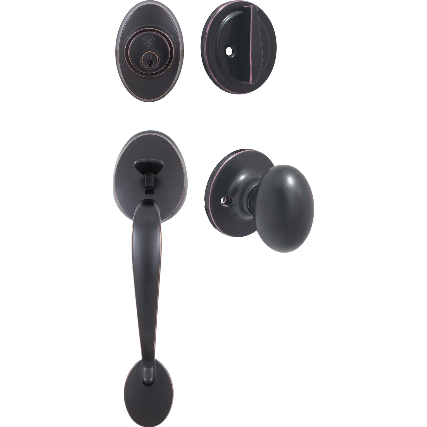 Stone Harbor Hardware Mill Creek Handleset, Springhill Interior Trim, KW Keyway, Vintage Bronze