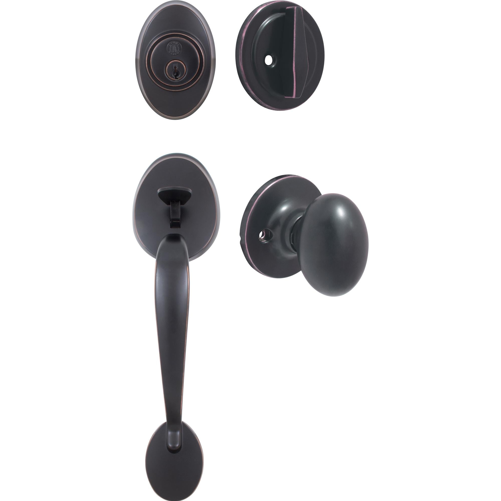 Stone Harbor Hardware Mill Creek Handleset, Springhill Interior Trim, KW Keyway, Vintage Bronze