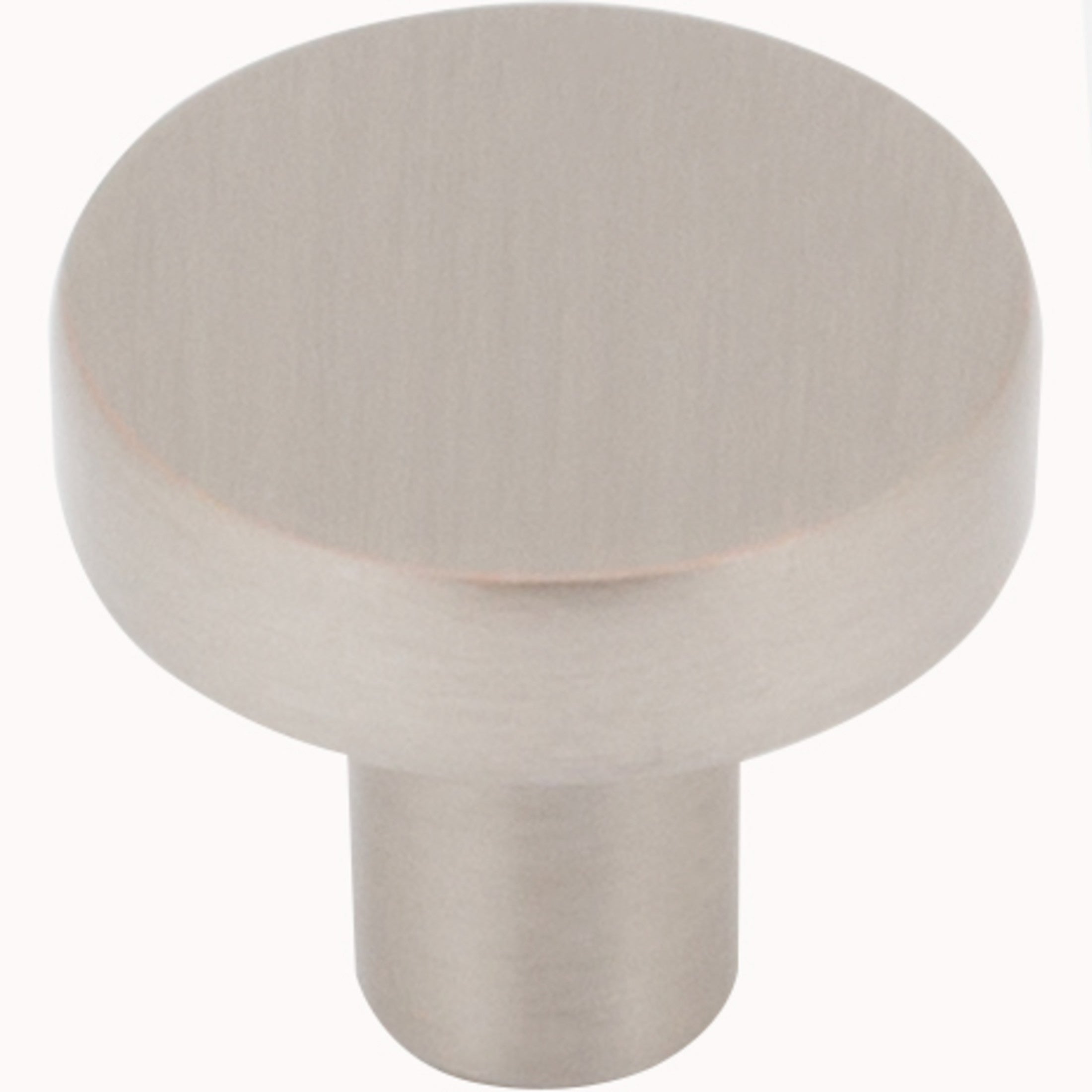 Contemporary Round Cabinet Knob, 1 Inch, Zinc Base Material