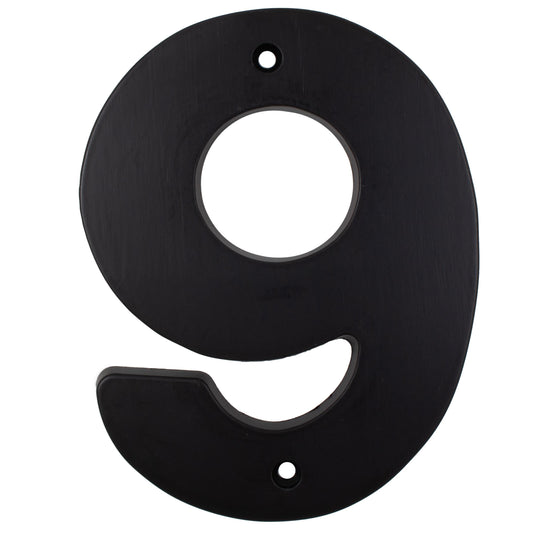 Stone Harbor Hardware Contemporary House Number, #9, 5 Inches, Matte Black
