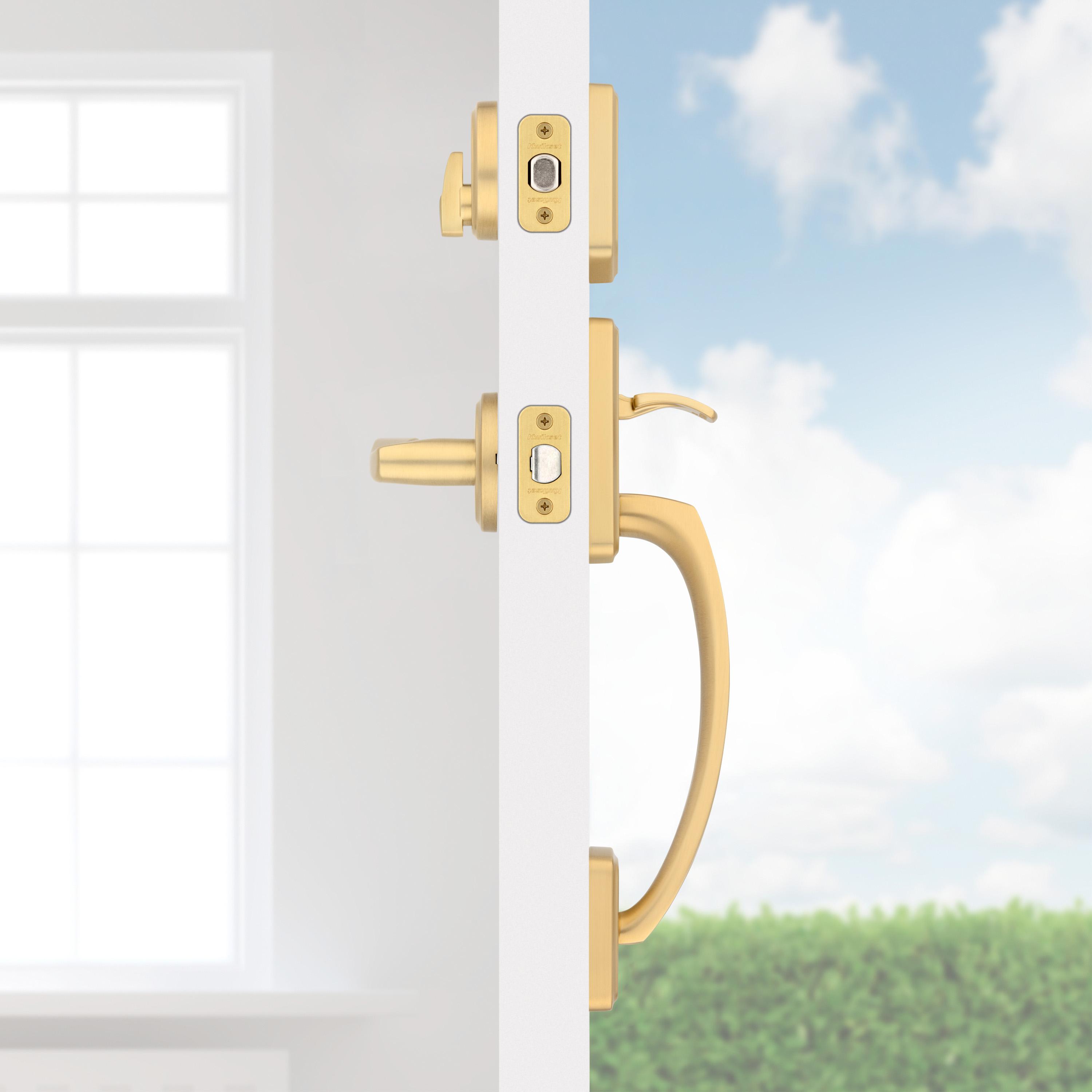 818BFHXSEL 4 SMT CP Brentford Handleset with Sedona - Satin Brass