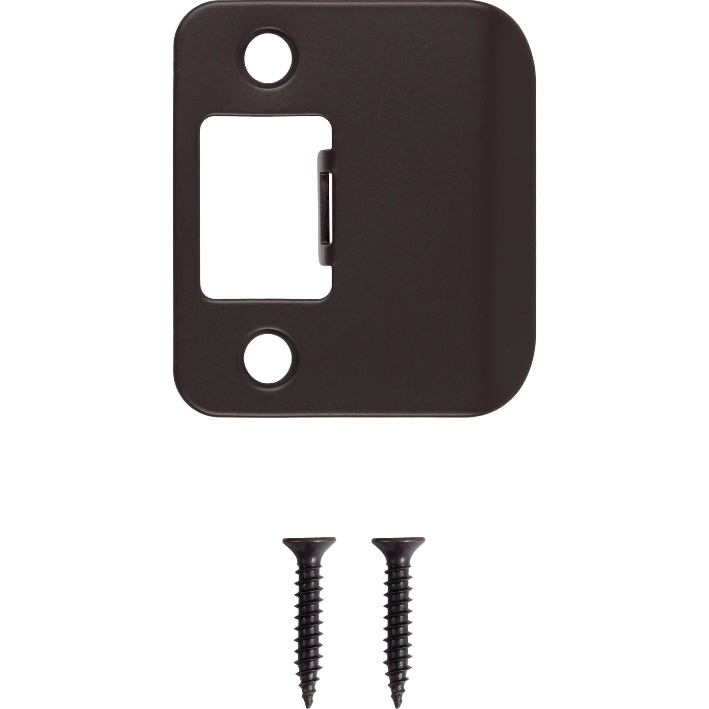 Stone Harbor Hardware Round Corner Extended Lip Strike Plate, 2-1/4" x 1-1/2", (2" Overall Length), Oil-Rubbed Bronze