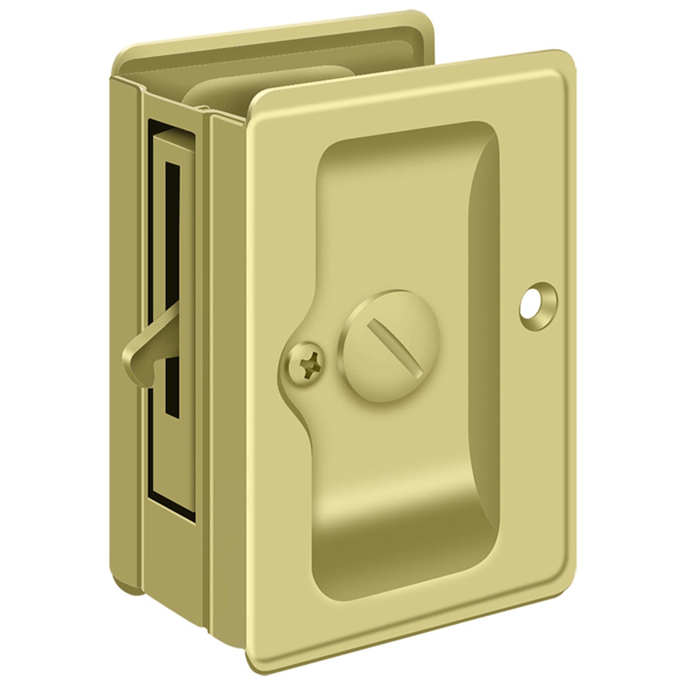 Deltana SDLA325U3 Adjustable 3 1/4-Inch x 2 1/4-Inch Privacy HD Pocket Locks , Black