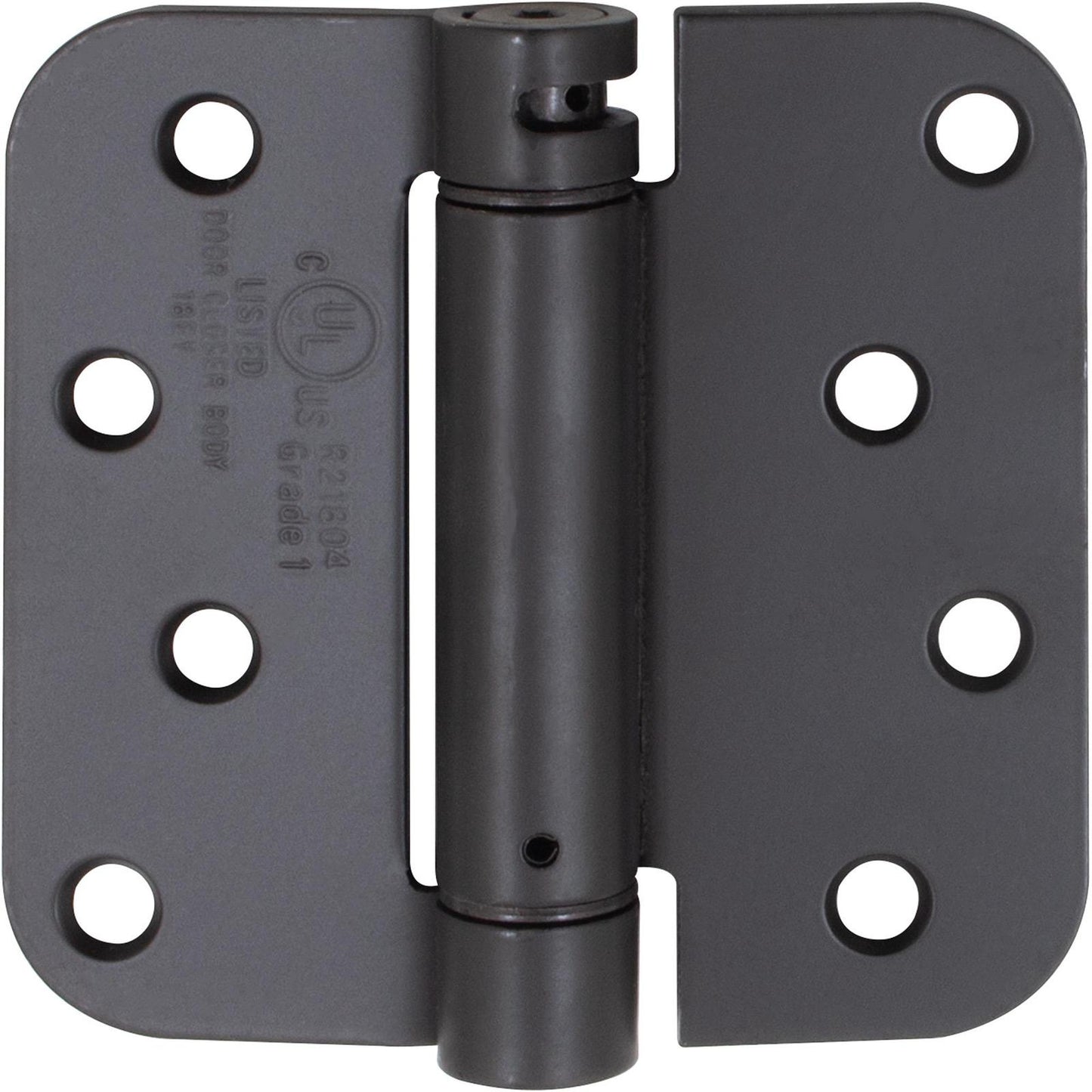 Stone Harbor Hardware Self-Closing Door Hinge, 4 Inches, 5/8" Radius Corner, Matte Black