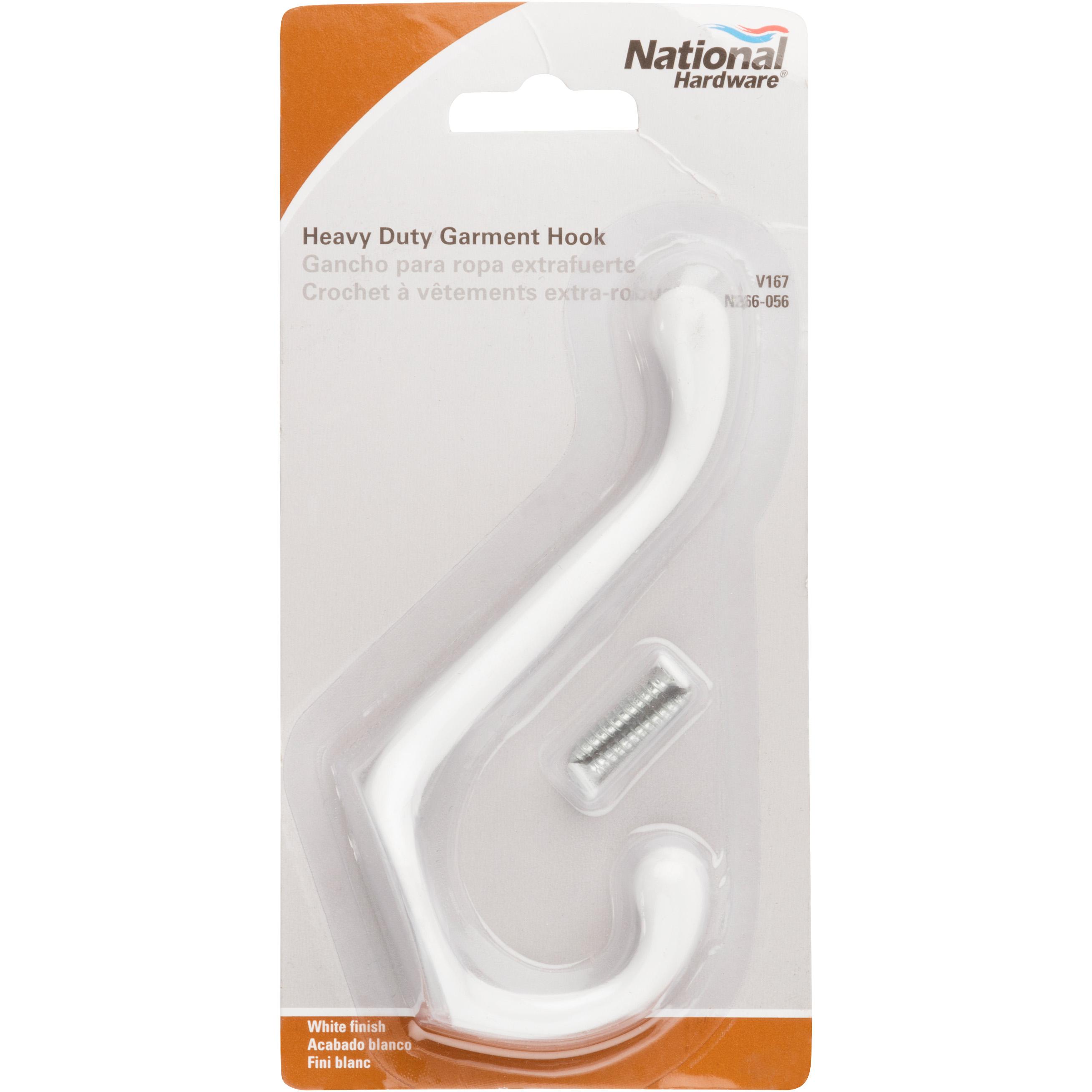 V167 Heavy Duty Garment Hook - White