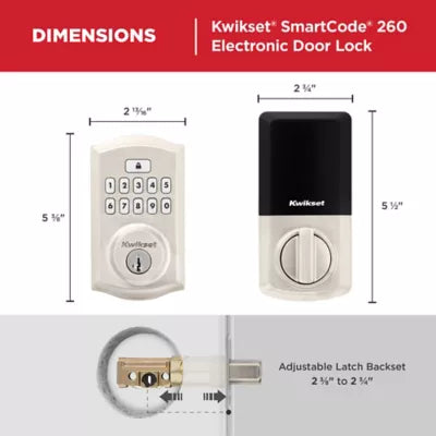 260 TRL 15 SMT RBP RCALFD Traditional SmartCode Keypad Deadbolt - Satin Nickel