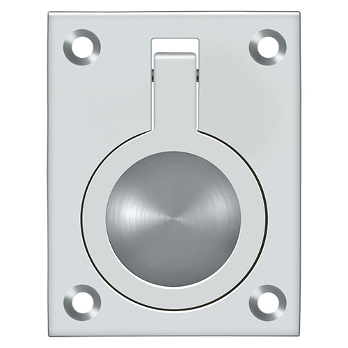 FRP25U26 2-1/2" x 1-7/8" Flush Ring Pull - Polished Chrome