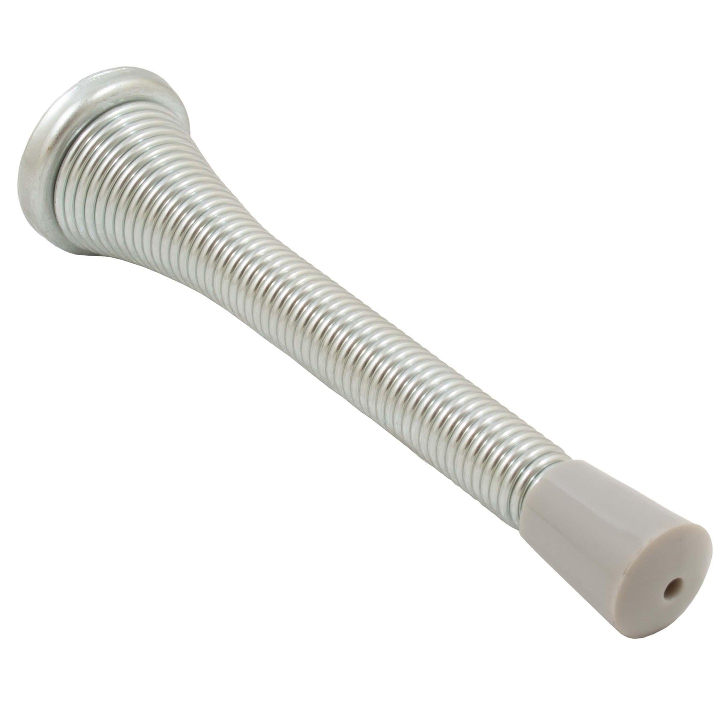 Stone Harbor Hardware Heavy-Duty Spring Door Stop, 4 Inches, Satin Chrome