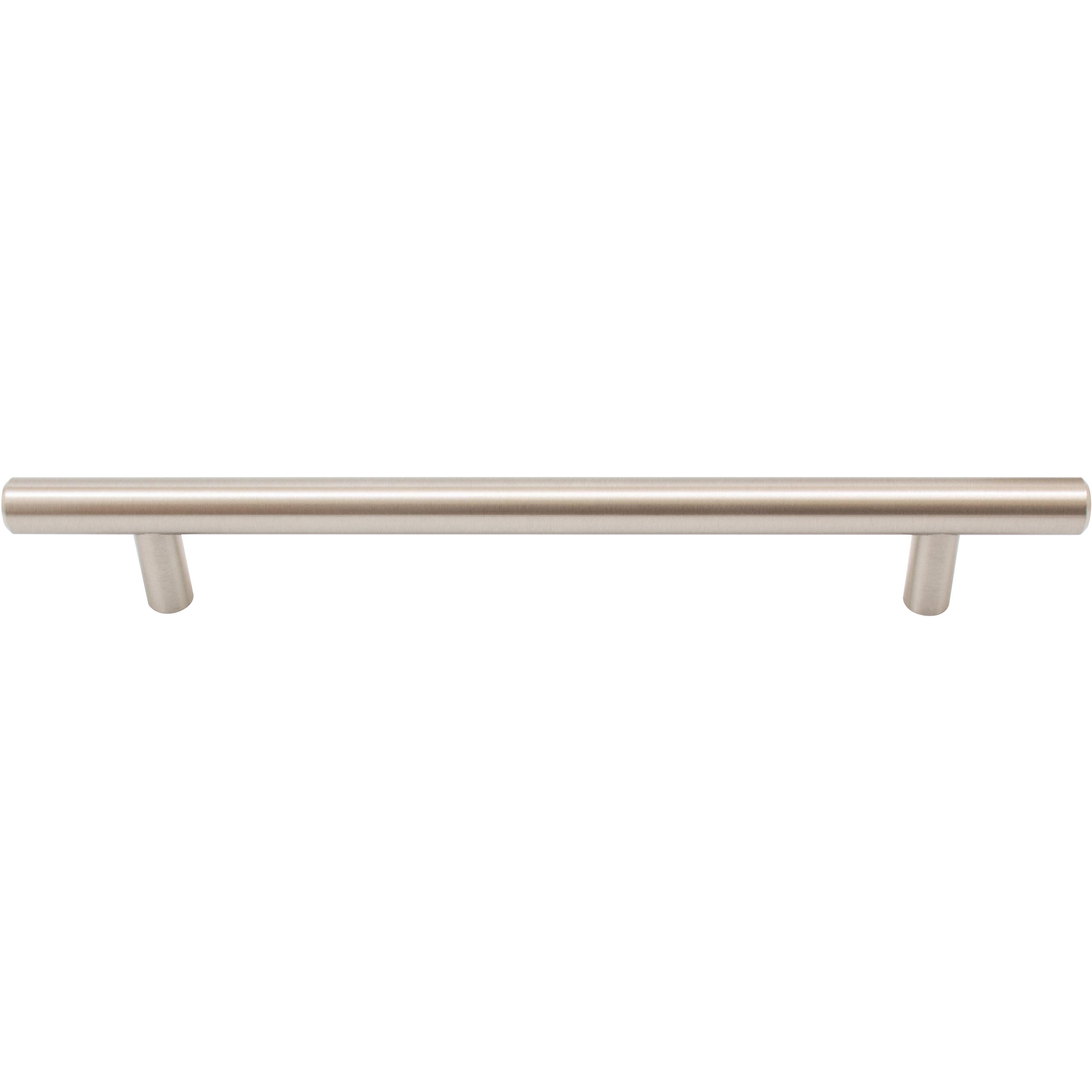 Stone Harbor Hardware Bar Cabinet Pull, 160 Millimeters, 220mm Overall Length, Satin Nickel