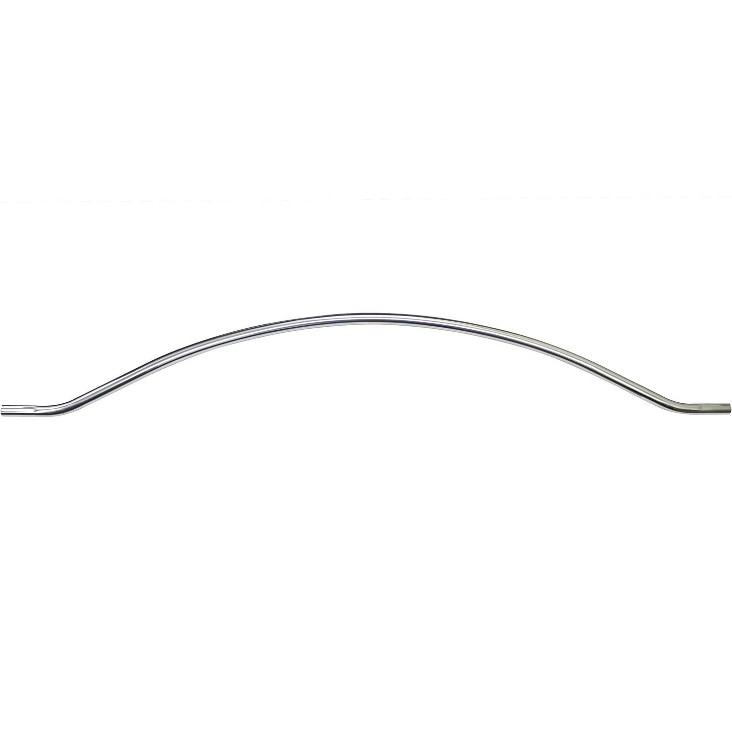 Stone Harbor Hardware Curved Shower Rod, 5 Feet, 3" Diameter Rose, Exposed Screws, Polished Stainless Steel