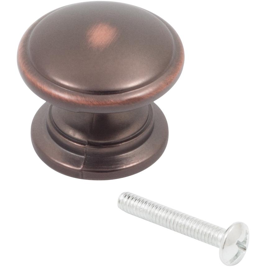 Stone Harbor Hardware Estate Cabinet Knob, 1-1/4 Inches, Vintage Bronze