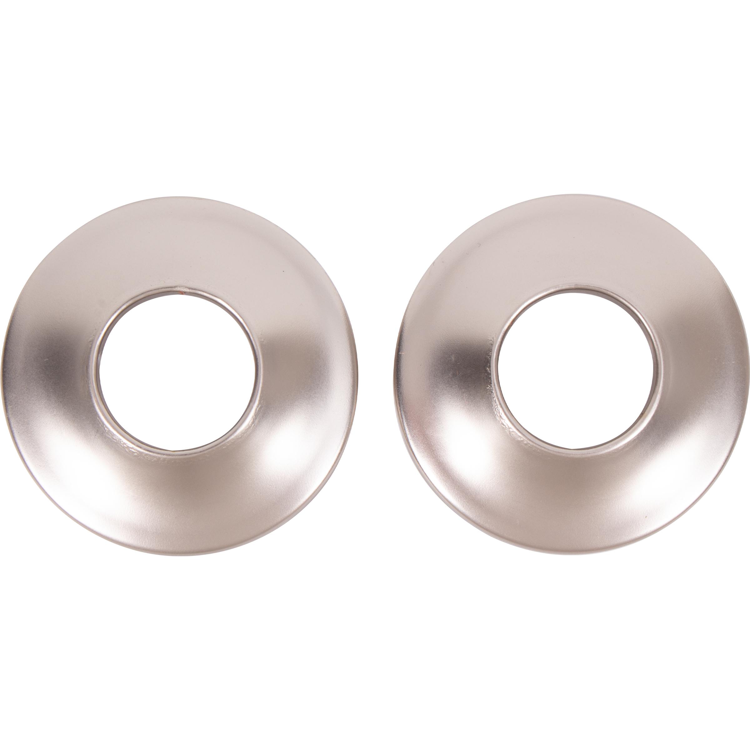 Stone Harbor Hardware Flanges for Straight Shower Rods, Concealed Screws, Satin Nickel