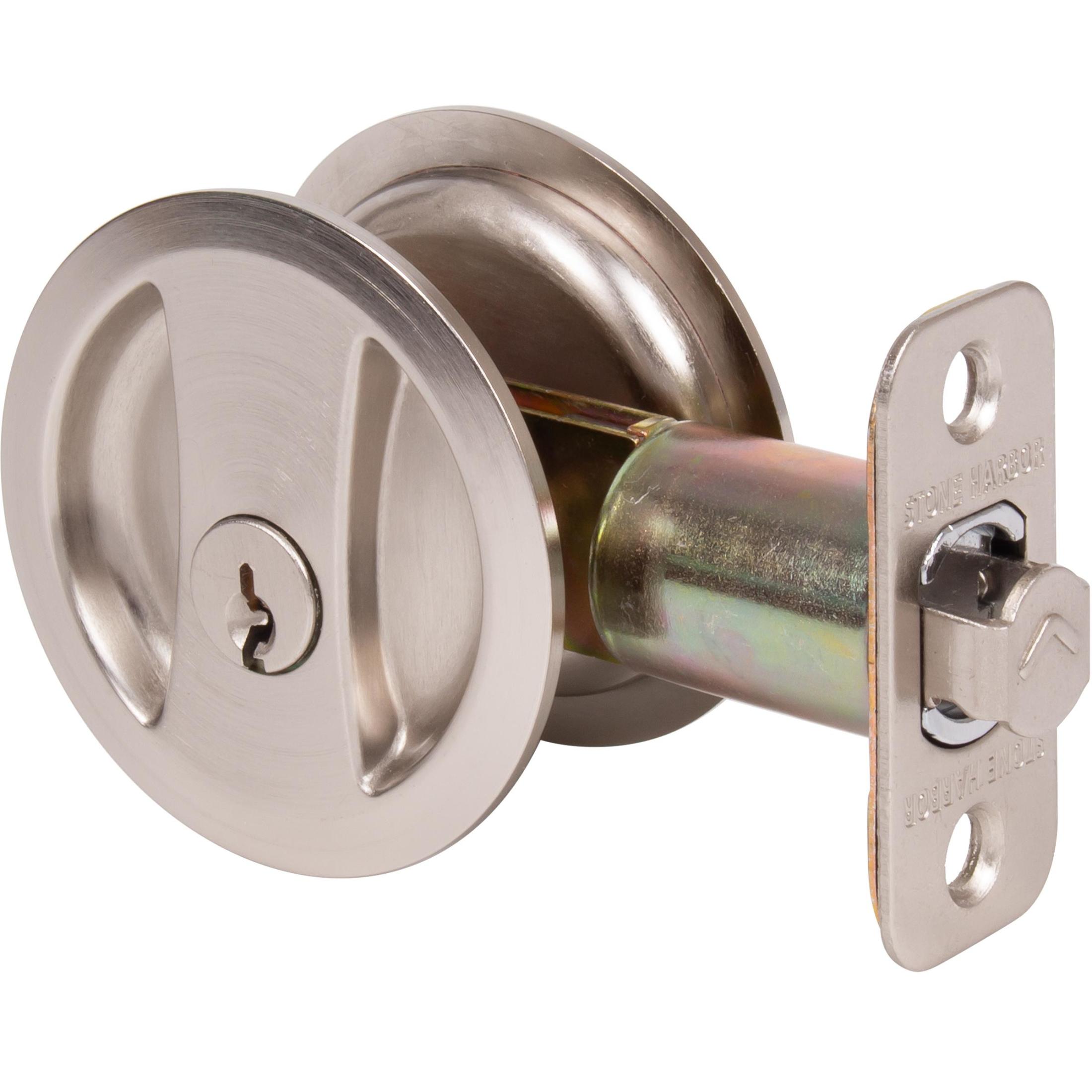 Round Pocket Door Lock Entry