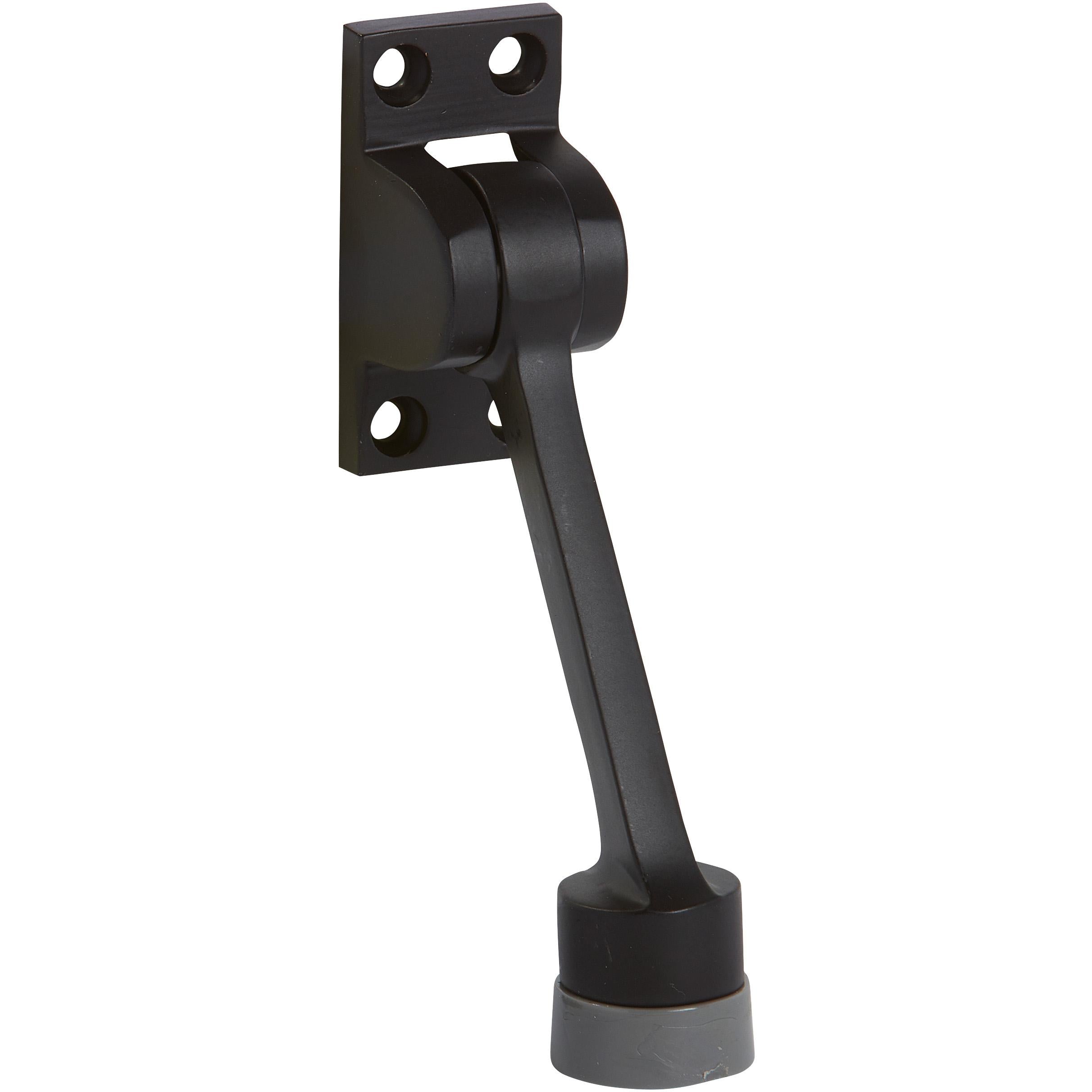 National Hardware - SPB5878 4" Commercial Grade Brass Kickdown Door Stop - Oil Rubbed Bronze