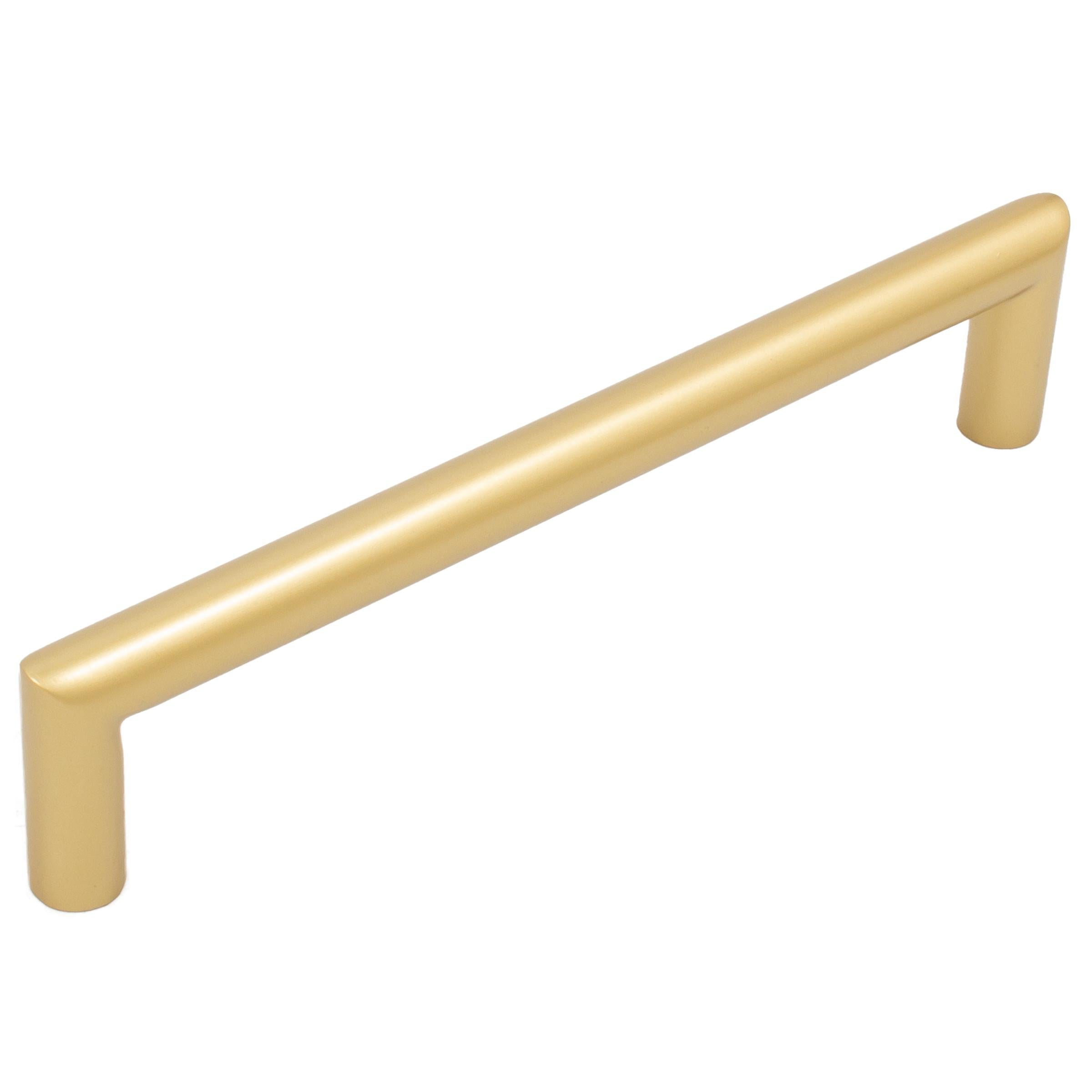 Stone Harbor Hardware Contemporary Round Cabinet Pull, 128 Millimeters, Stainless Steel Base Material, Satin Brass