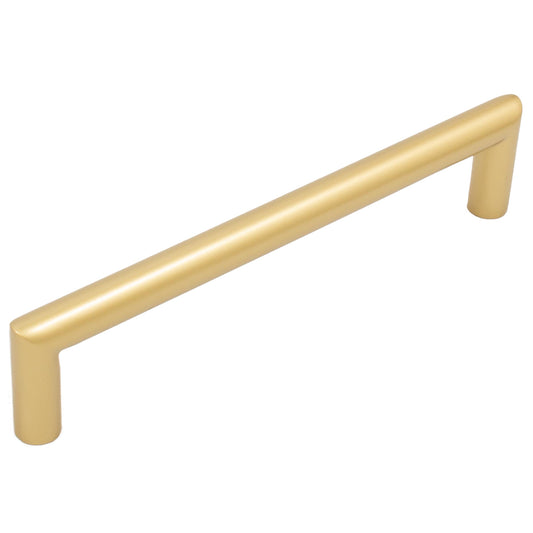 Stone Harbor Hardware Contemporary Round Cabinet Pull, 128 Millimeters, Stainless Steel Base Material, Satin Brass