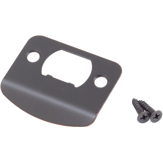 Stone Harbor Hardware Full Lip 1/4" Round Corner Strike Plate, 2-1/4 Inches, 1-5/8" Center-to-Center, Vintage Bronze