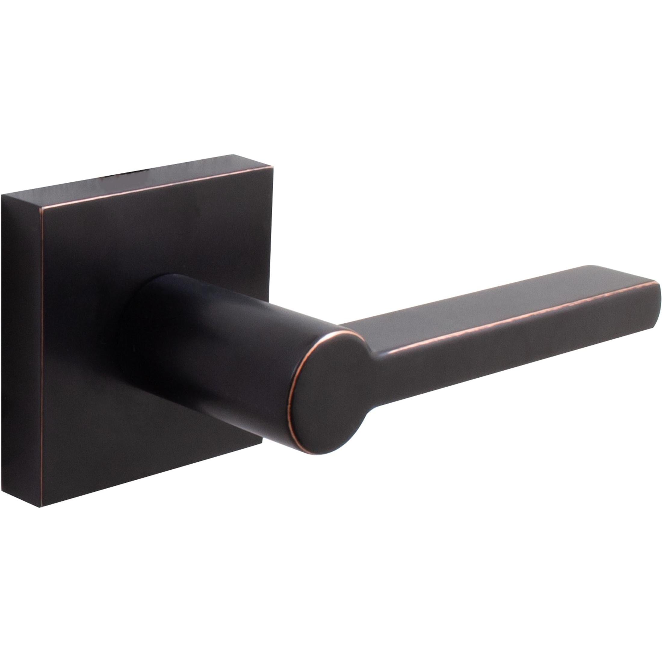 Vienna Door Lever with Square Rosette, Passage (Hall/Closet) Function