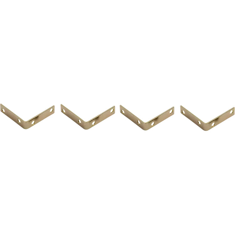 V115 2-1/2" x 5/8" Corner Brace 4/pk - Polished Brass