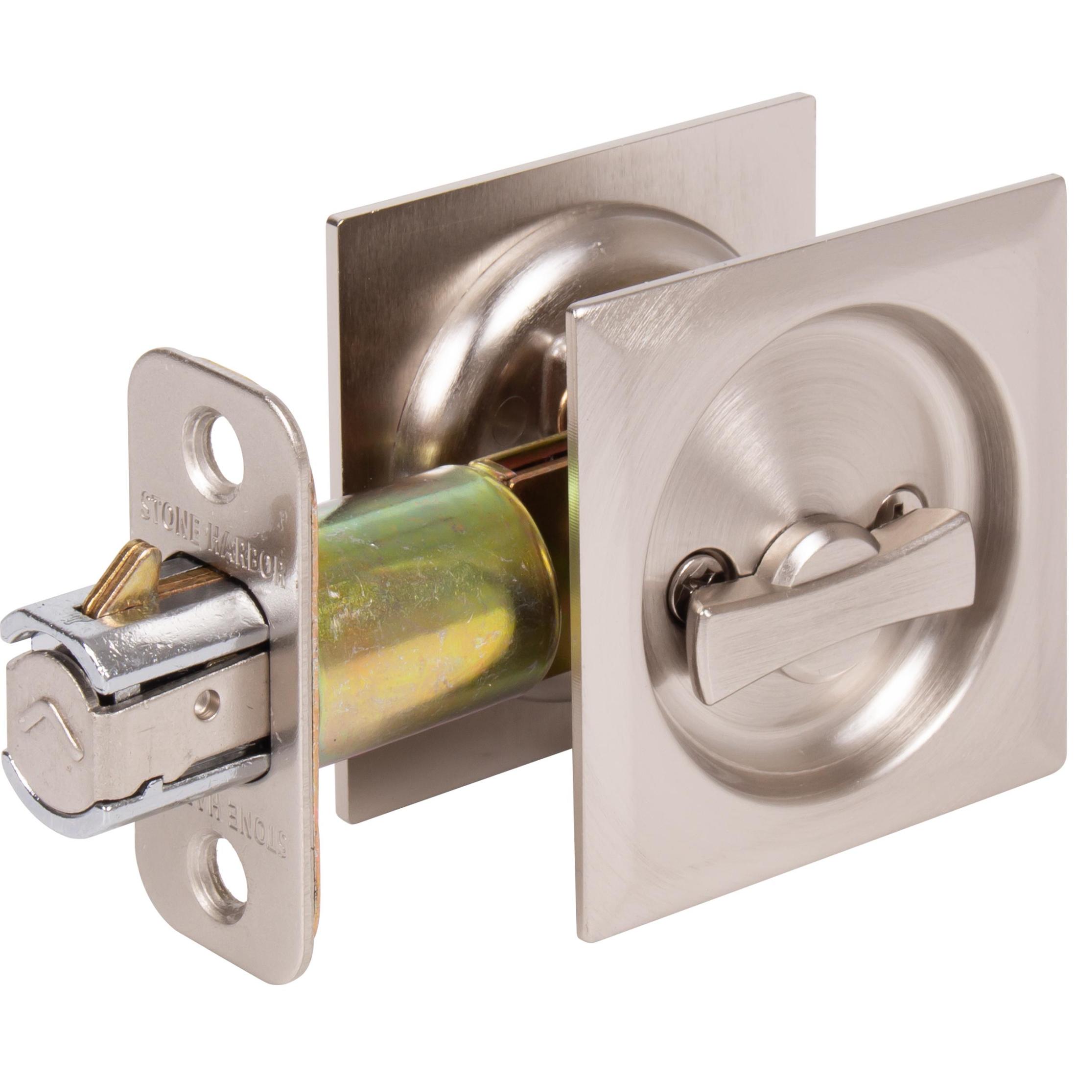 Contemporary Square Pocket Door Lock Entry