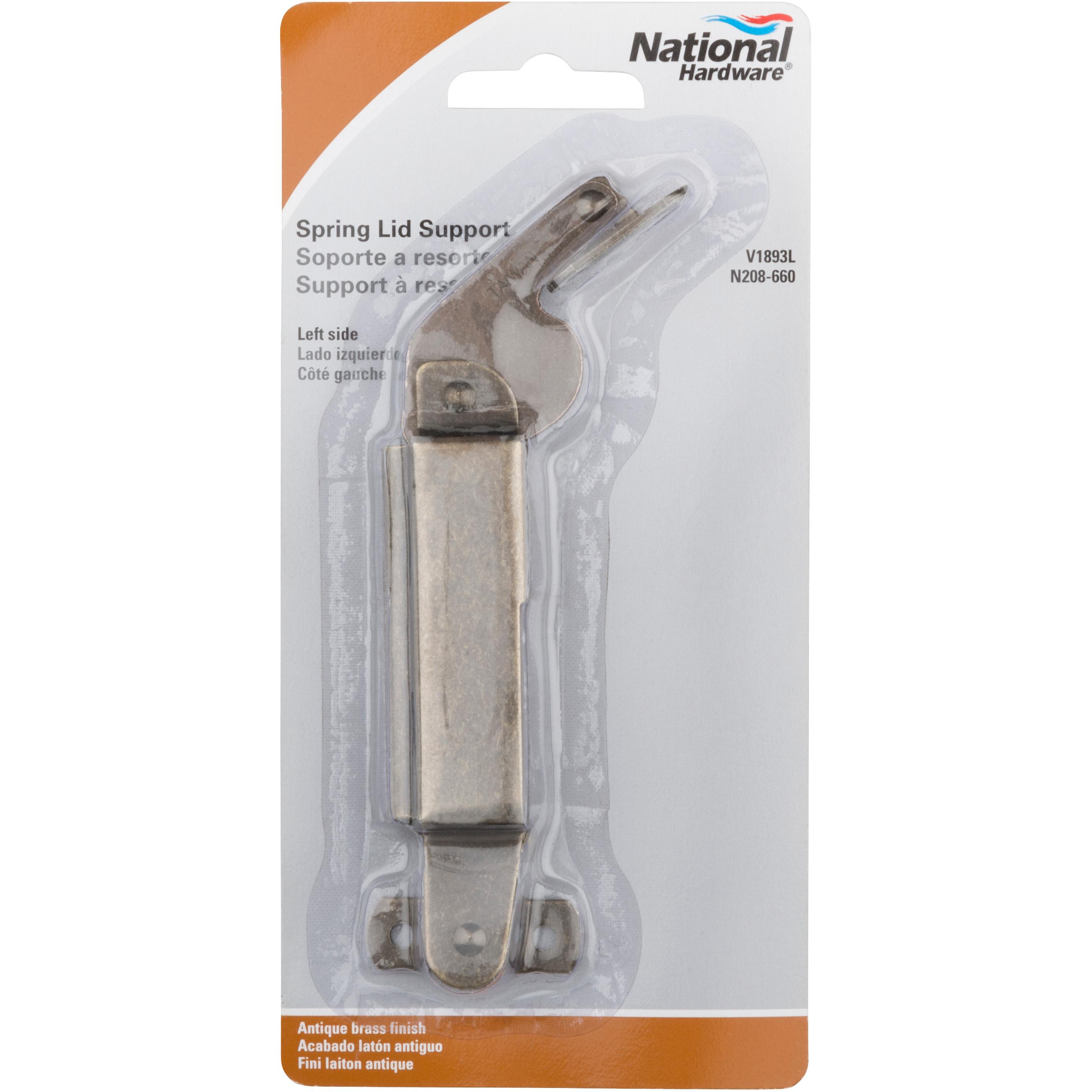 V1893L Spring Lid Support - Antique Brass