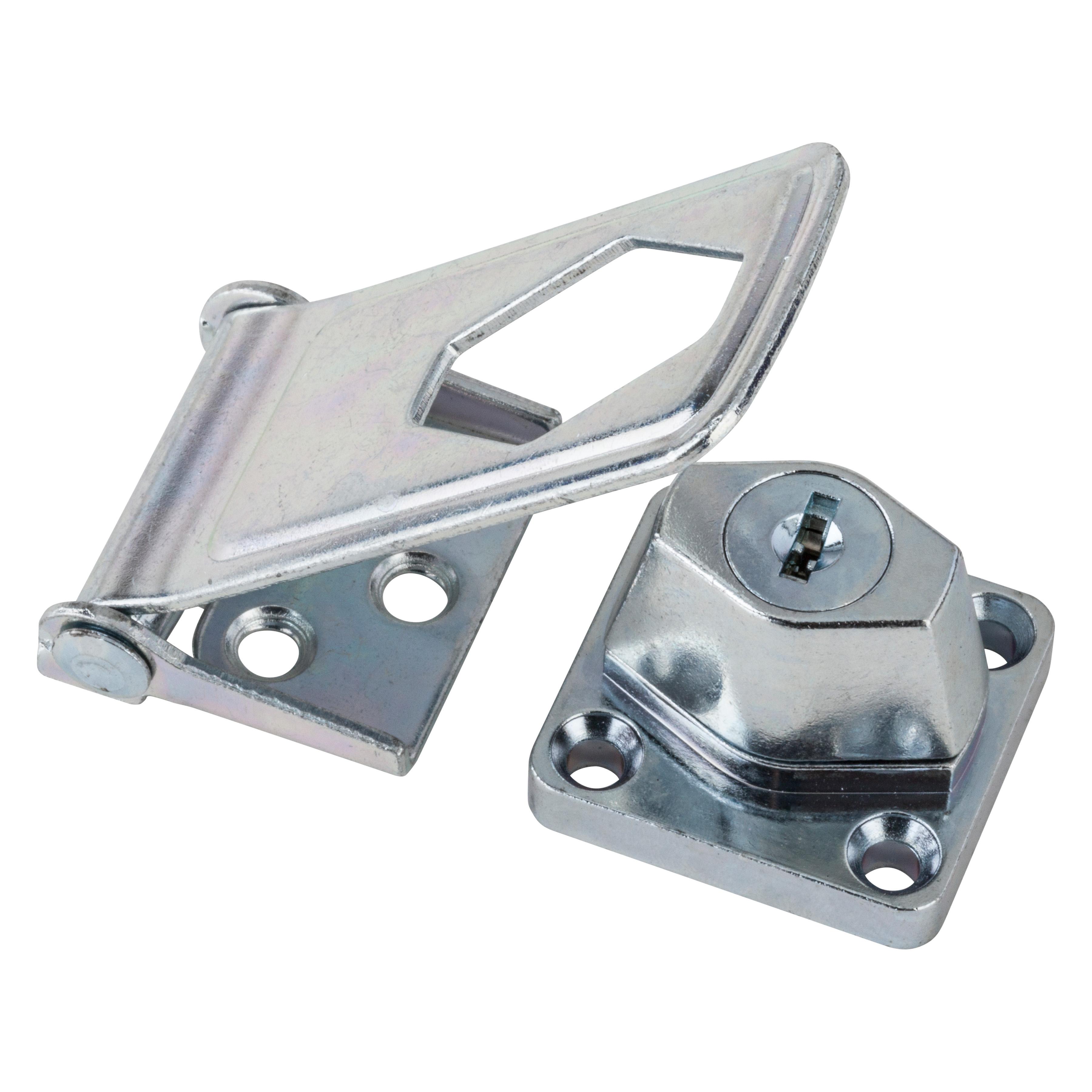 V921 3-1/2" Keyed Hasp Lock 1/pk - Zinc Plated