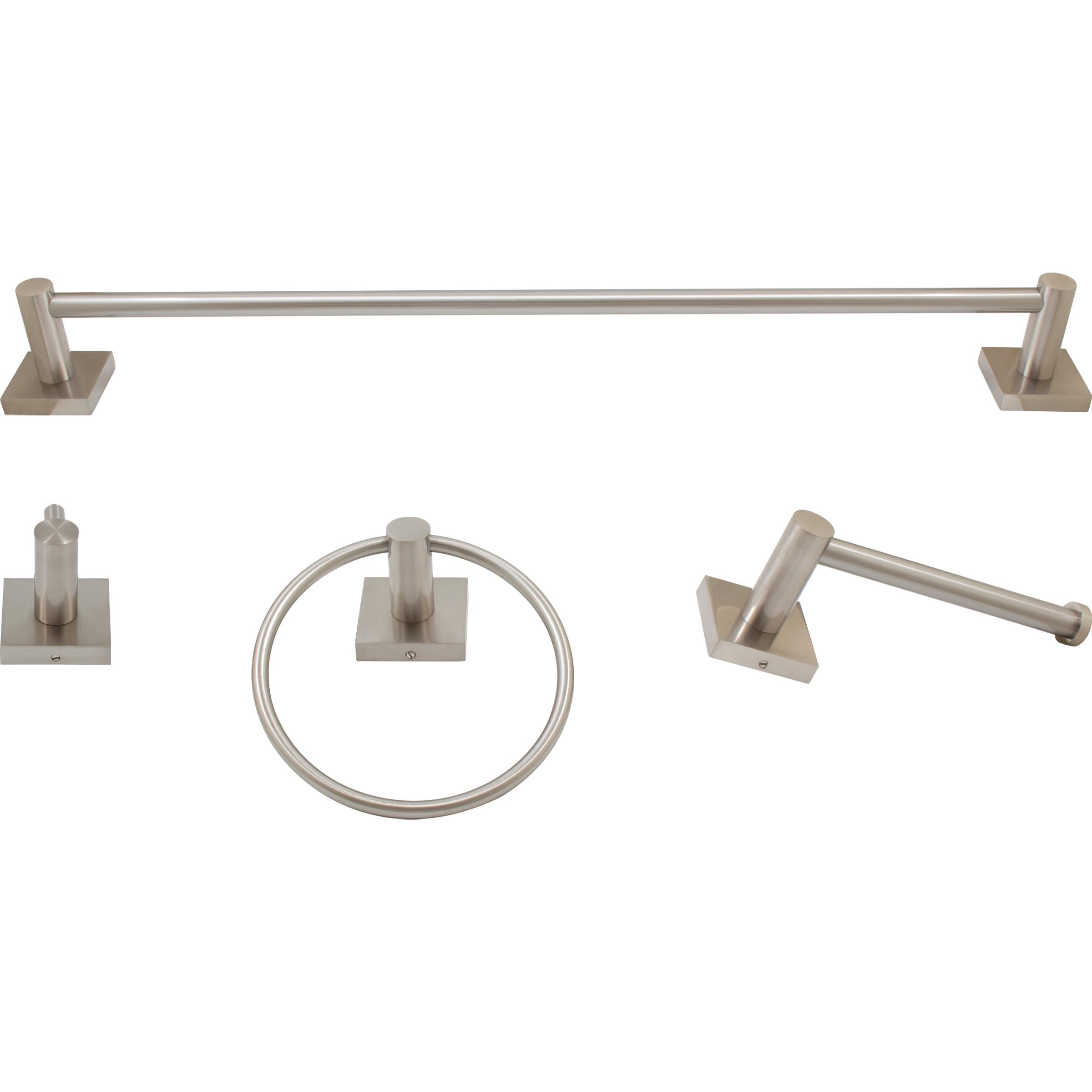 Stone Harbor Hardware Vienna Bathroom Set, 4-Piece, Satin Nickel