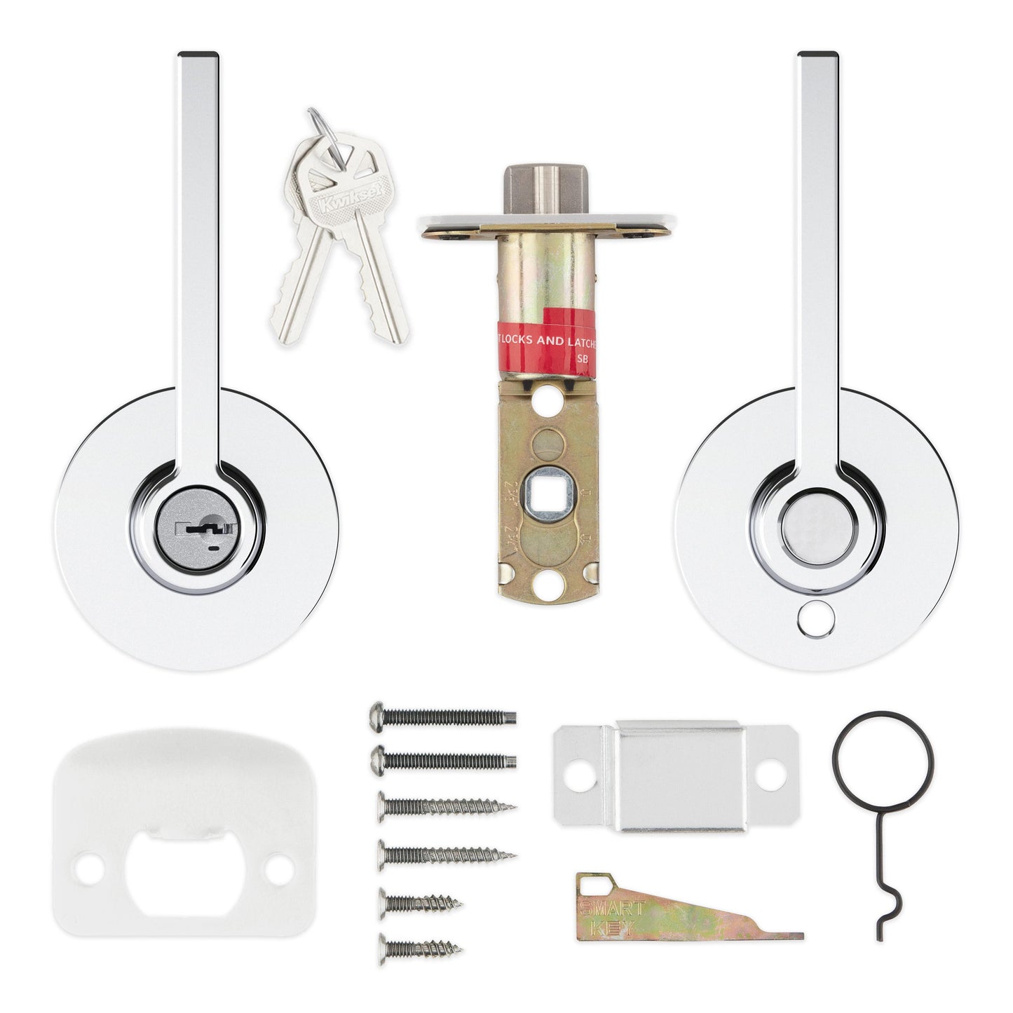 438CSL RDT 26 SMT RCAL UL 3031 23155 LK Casey Entry Less Keys - Polished Chrome