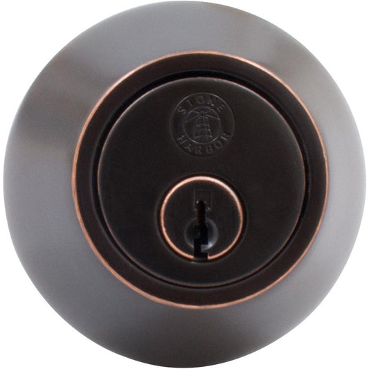Stone Harbor Hardware Grade 3 Deadbolt, Double Cylinder, KW Keyway, Vintage Bronze