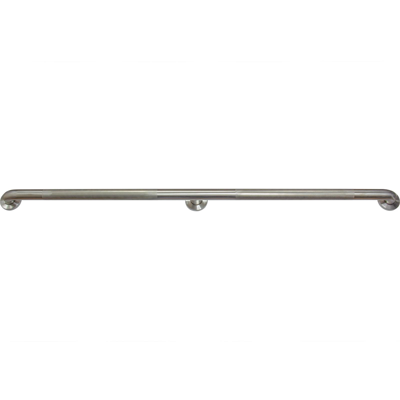 Stone Harbor Hardware Knurled Grab Bar, 54 Inches, 1-1/2" Diameter, 1-1/2" Wall Clearance, Concealed Screws, Satin Stainless Steel