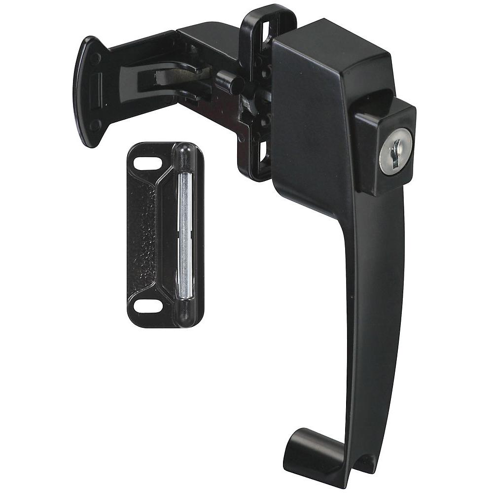 V1317 Pushbutton Latch with Key - Black