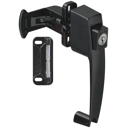 V1317 Pushbutton Latch with Key - Black