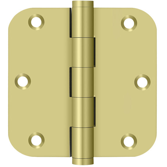3.5" x 5/8R Solid Brass Hinge 2/pk - Polished Brass