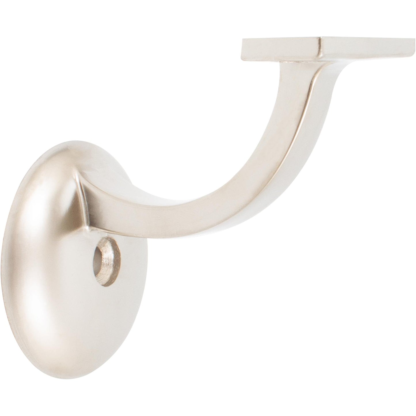 Stone Harbor Hardware Heavy-Duty Aluminum Handrail Bracket with 2-1/8" Round Base, Satin Aluminum