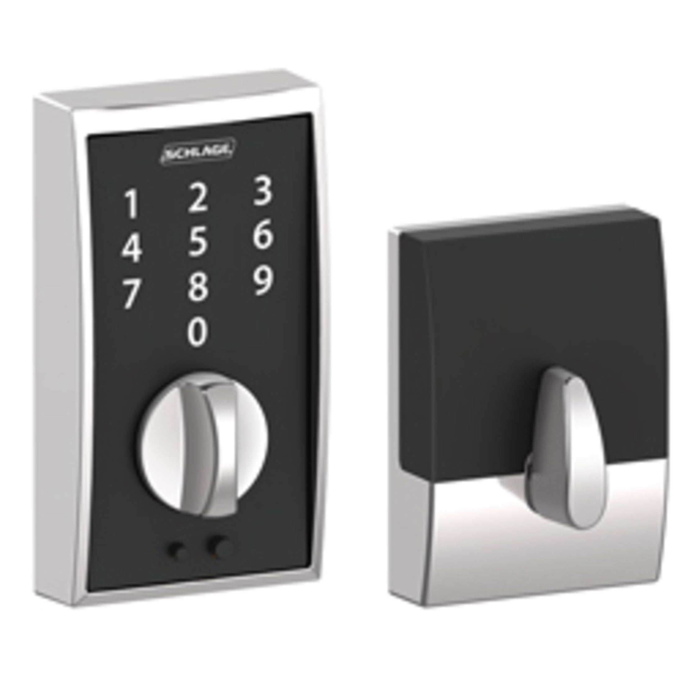 BE375CEN625 12-321 10-116  Century Touch Keyless Deadbolt - Polished Chrome