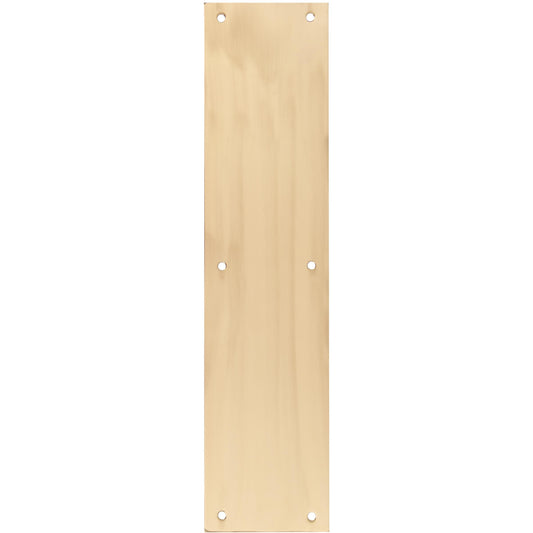Stone Harbor Hardware Push Plate, 3-1/2" x 15", Polished Brass