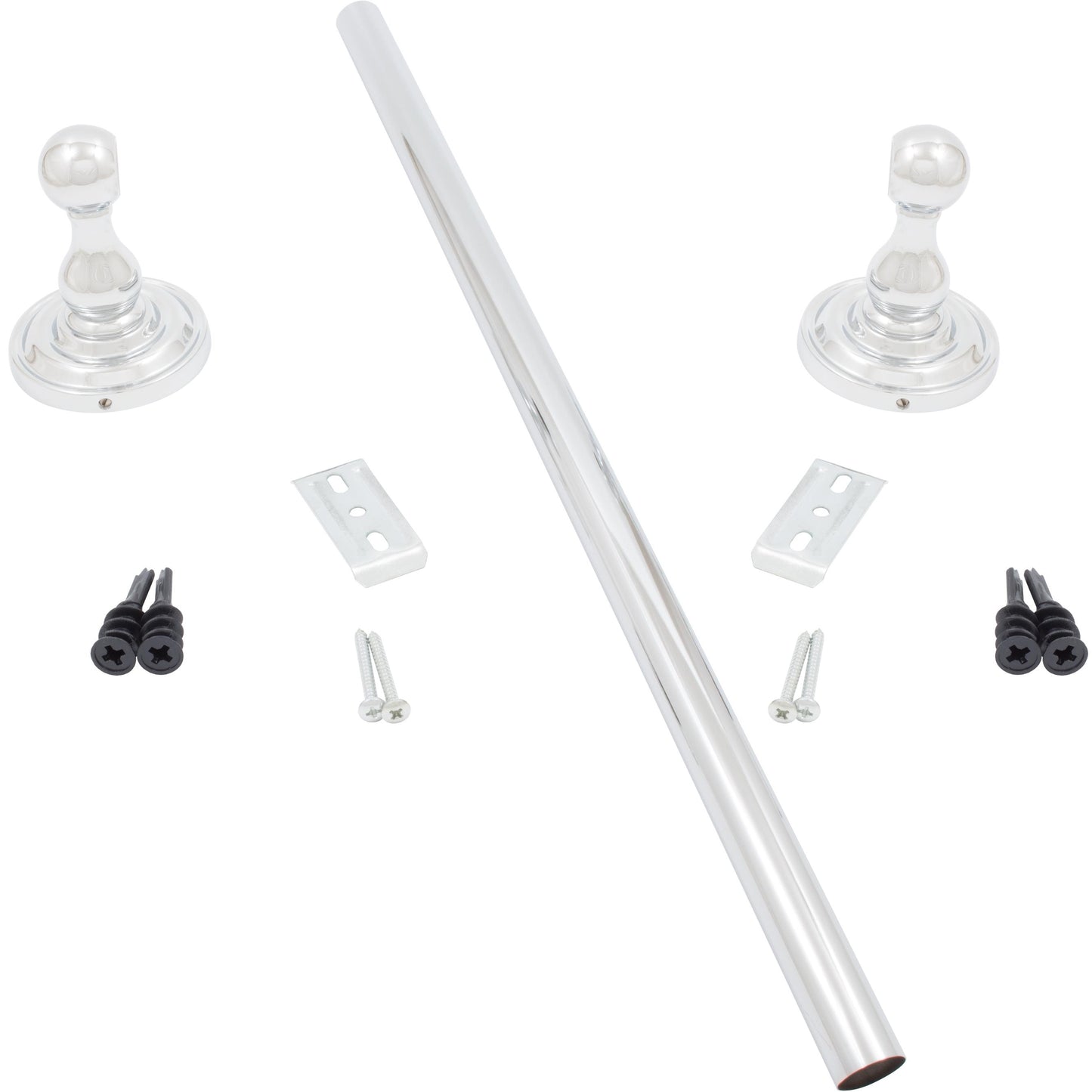 Stone Harbor Hardware Charlotte Towel Bar, 18 Inches, Polished Chrome