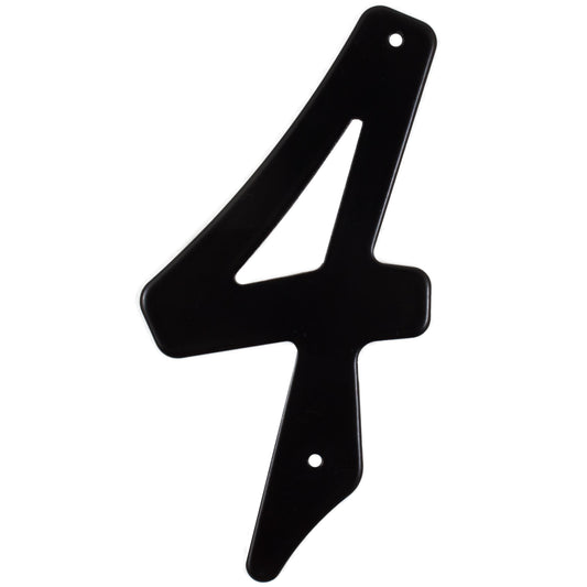 Stone Harbor Hardware Smooth House Number, #4, 4 Inches, Matte Black
