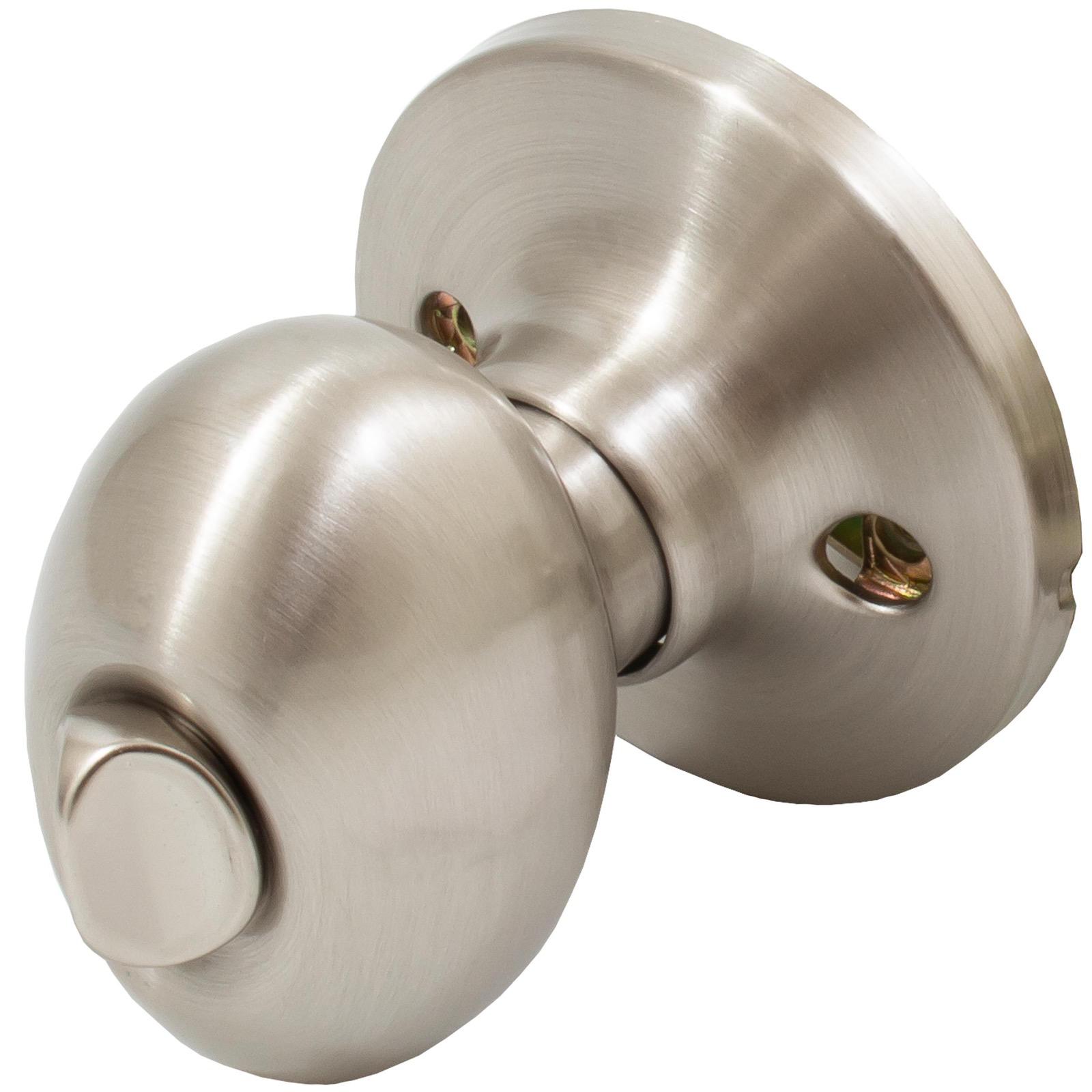 Stone Harbor Hardware Springhill Door Knob, Privacy (Bed/Bath) Latch, Satin Nickel