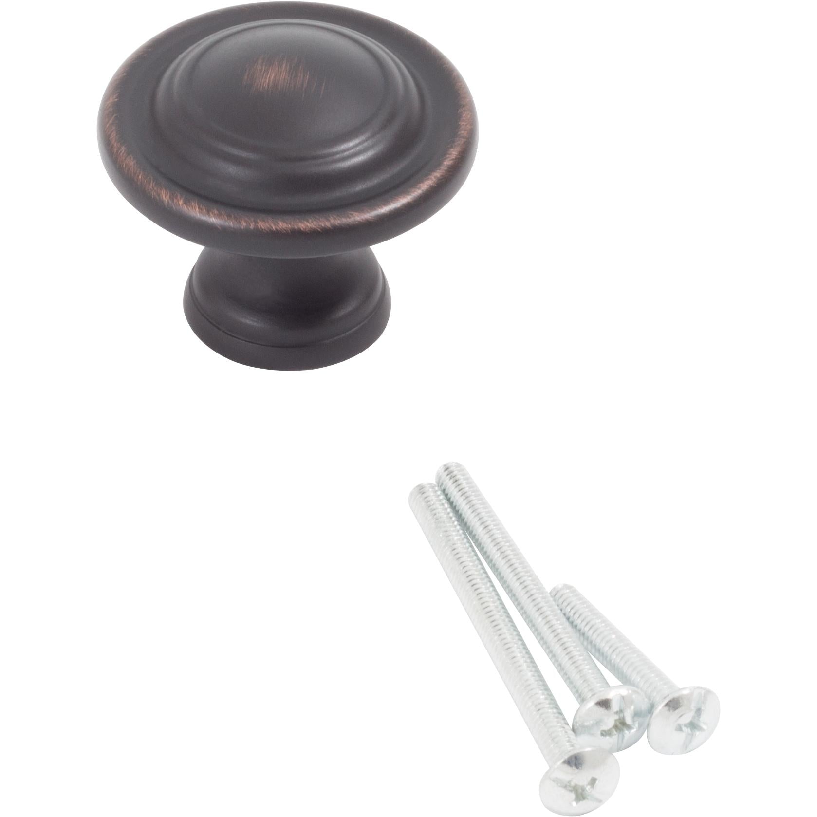 Stone Harbor Hardware Charlotte Cabinet/Bi-Fold Door Knob, 1-3/4 Inches, Vintage Bronze