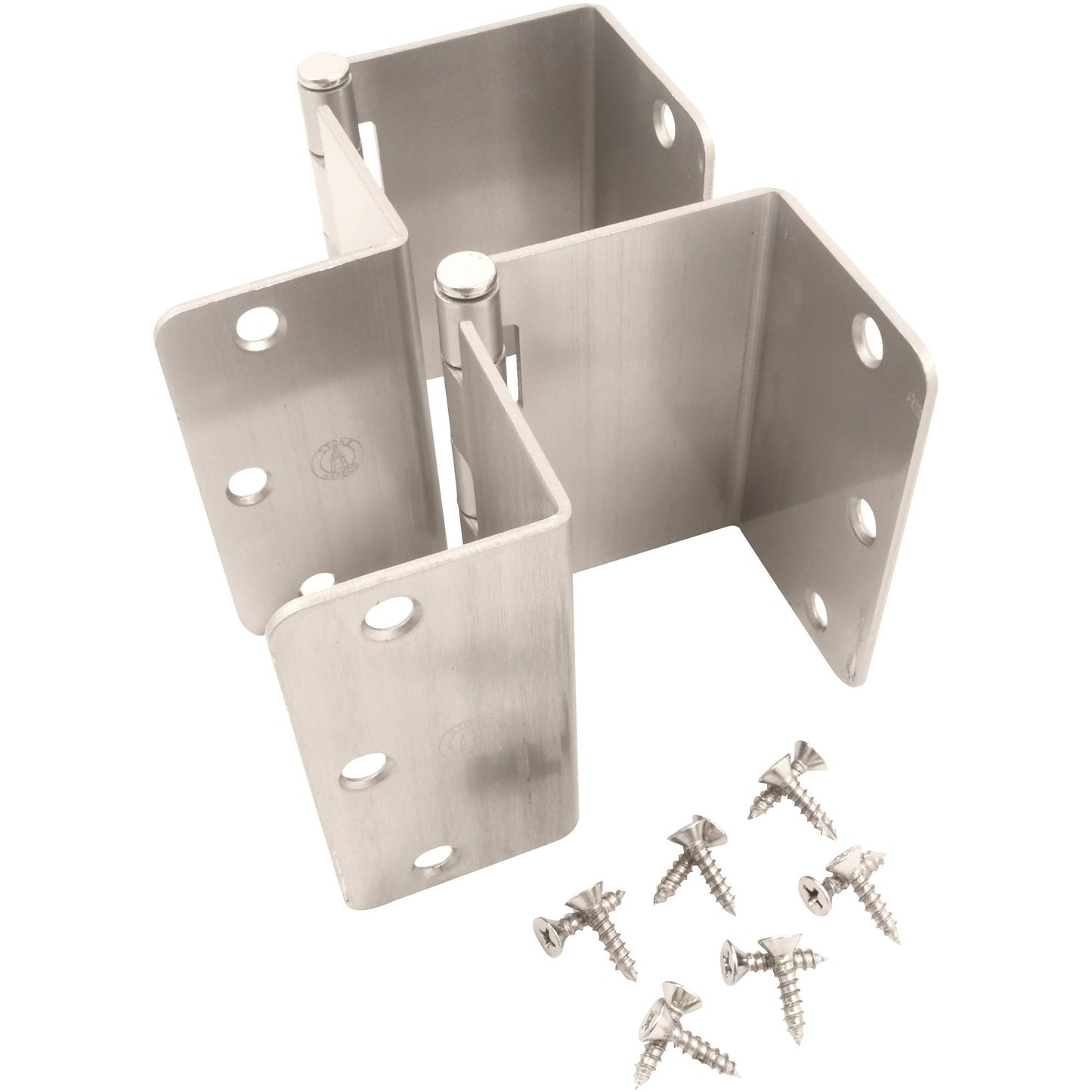 Stone Harbor Hardware Swing Clear Offset Hinge, 3-1/2 Inches, 1/4" Radius Corner, Fits Doors 1-3/8" to 1-3/4" Thick, 2-Pack, Satin Nickel