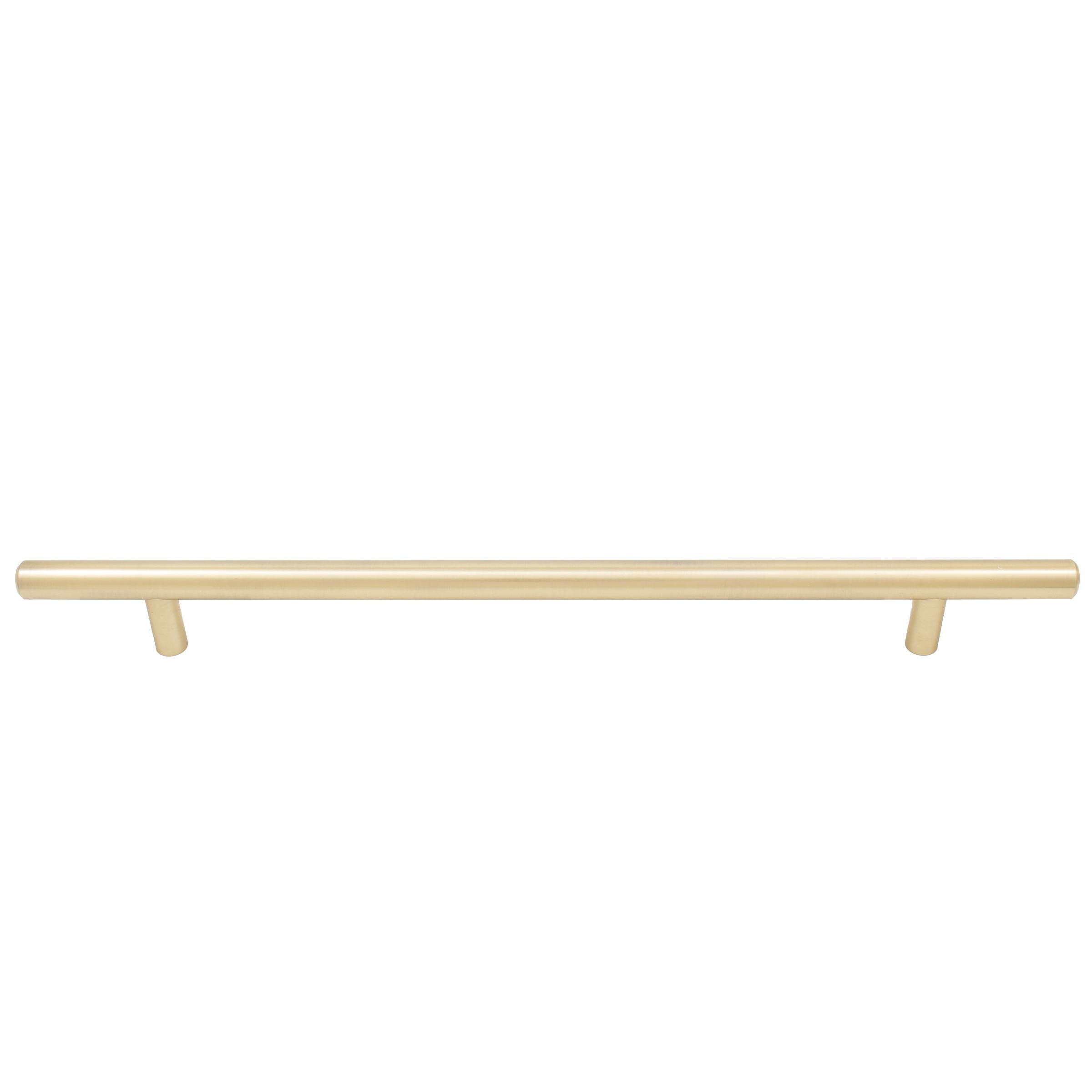 Stone Harbor Hardware Bar Cabinet Pull, 224 Millimeters, 304mm Overall Length, Satin Brass