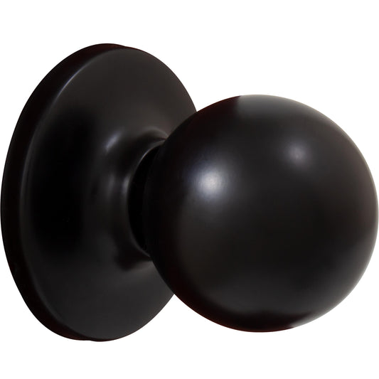 Stone Harbor Hardware Ball Door Knob, Passage (Hall/Closet) Latch, Matte Black
