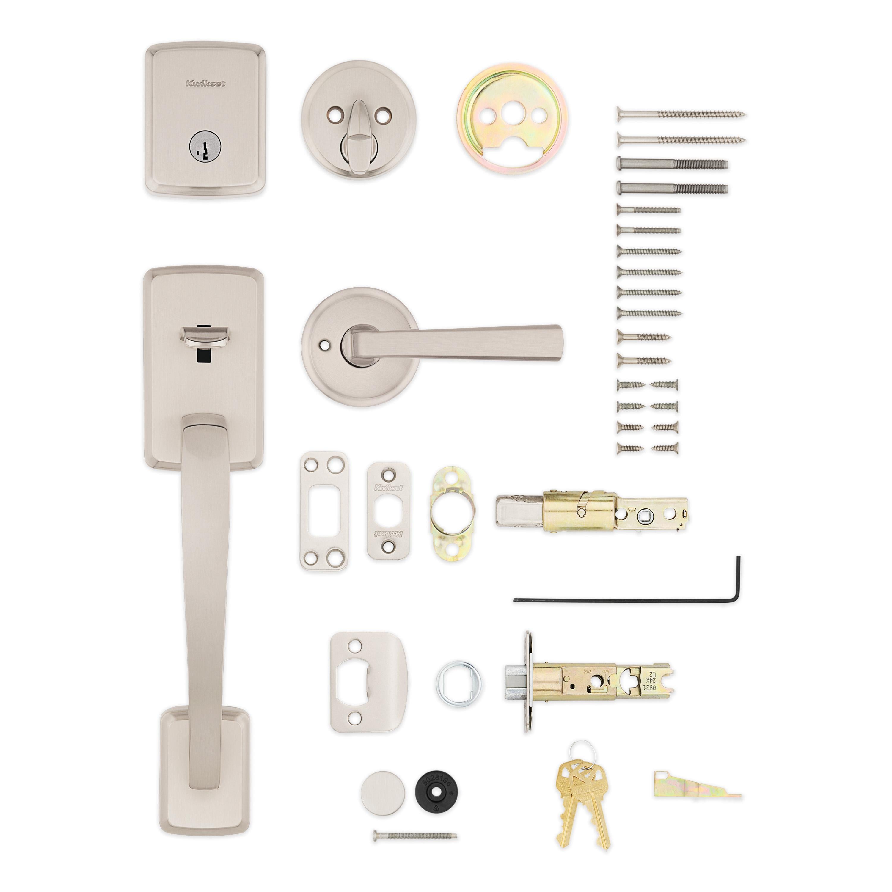 818BFHXTDL 15 SMT CP Brentford Handleset with Trafford - Satin Nickel