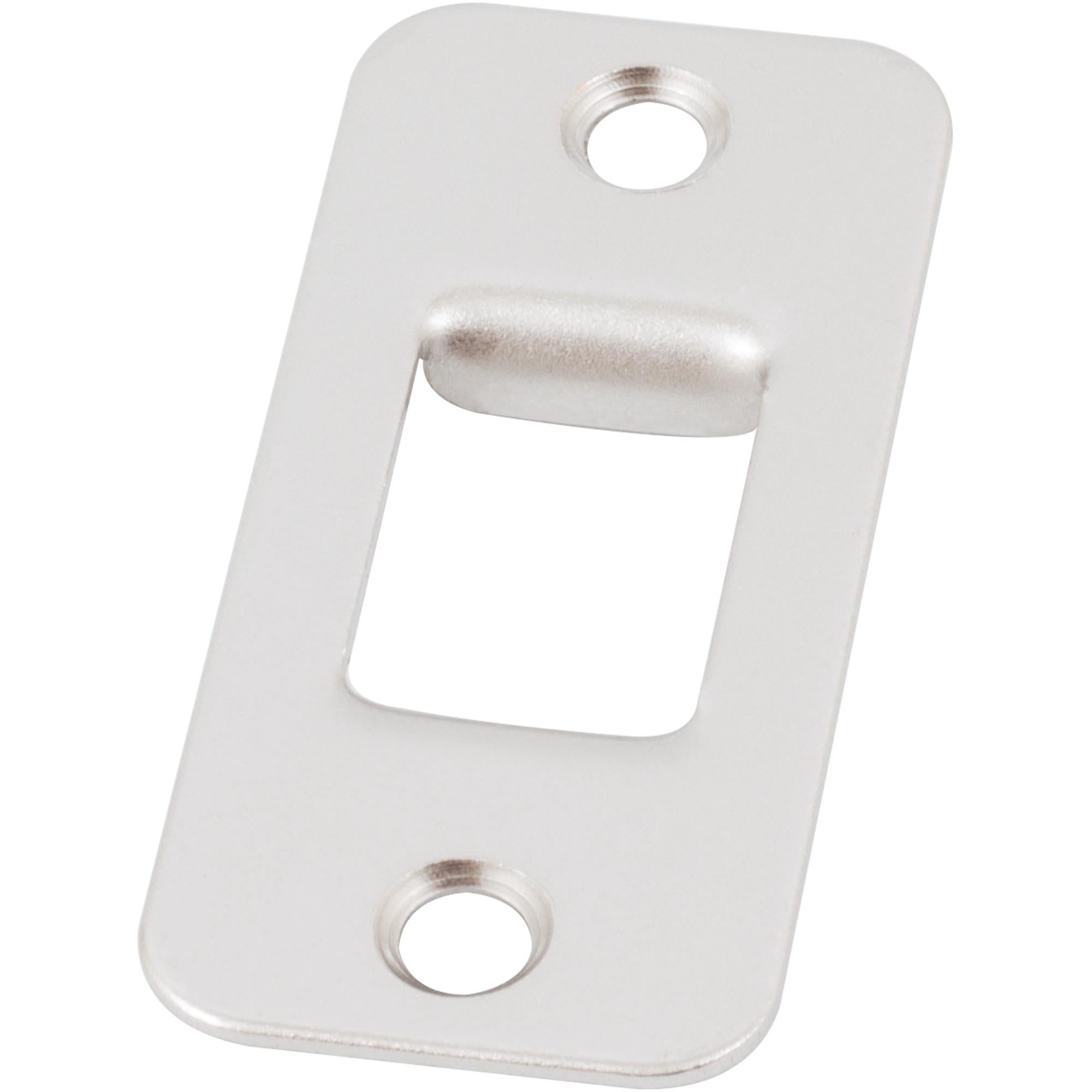 Stone Harbor Hardware Round Pocket Door Lock, Strike Plate, 1-1/4" x 2-3/4", Satin Nickel