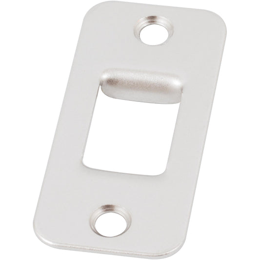 Stone Harbor Hardware Round Pocket Door Lock, Strike Plate, 1-1/4" x 2-3/4", Satin Nickel