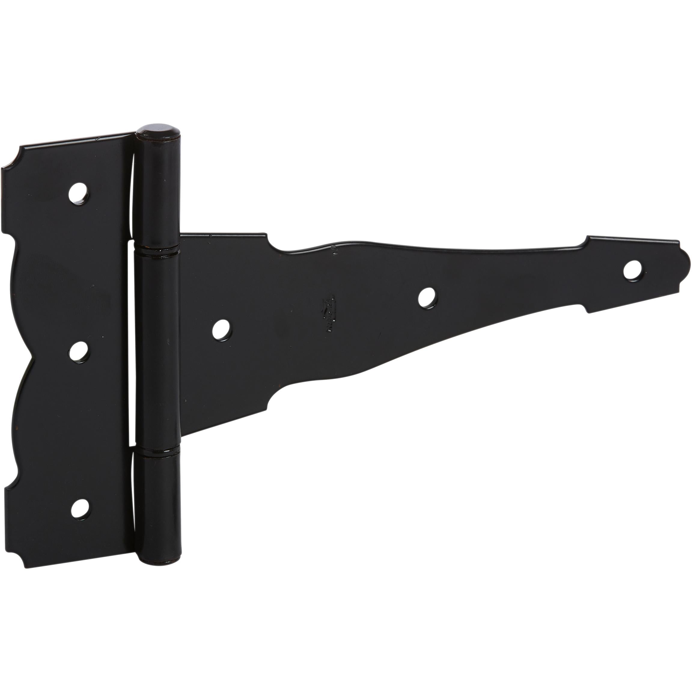 SPB841 8" Ornamental T-Hinge - Black