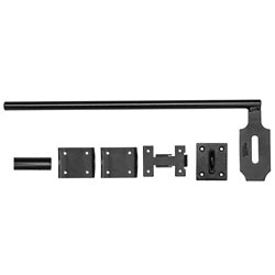 National Hardware - SPB809 5/8" x 18" Lockable Cane Bolt - Black
