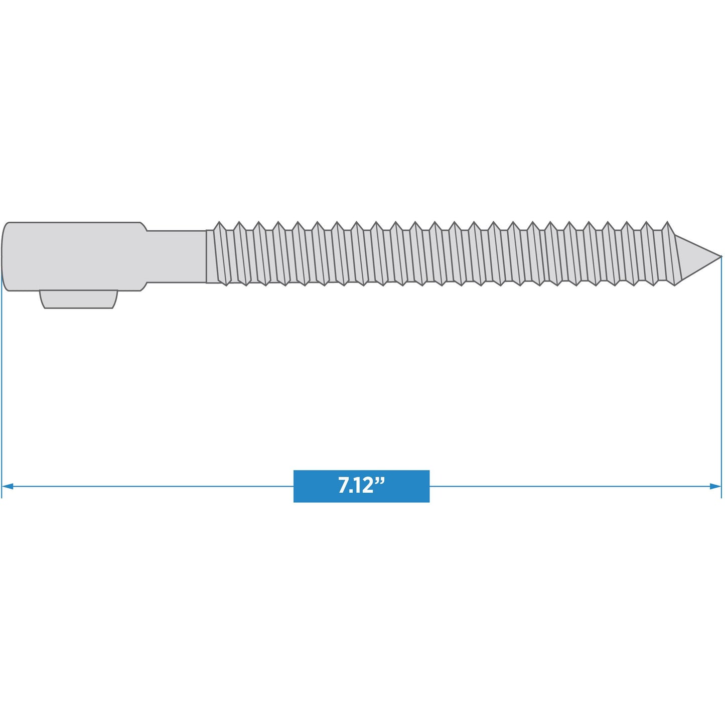 291BC 3/4" x 6" Screw Hook - Zinc Plated