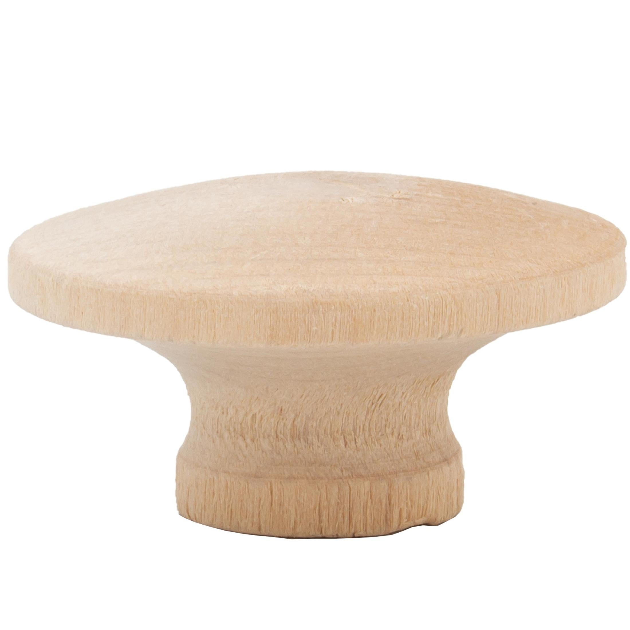 Wood Cabinet Knob, Birch Wood